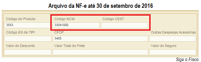 CEST-NF-e ate 30 de set